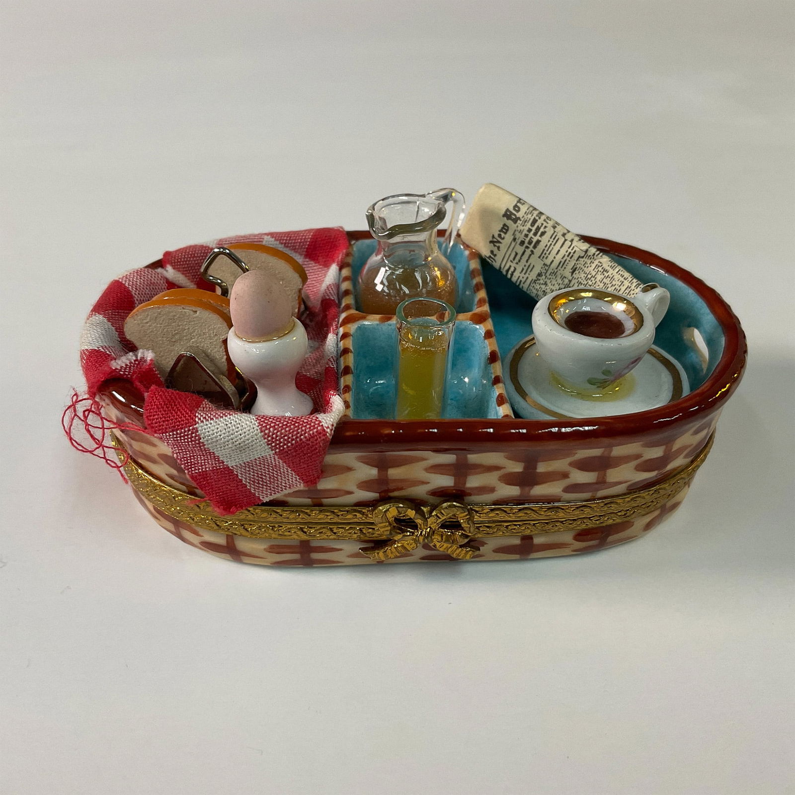 Limoges French Picnic Basket Theme Collectible Box (1 of 5)