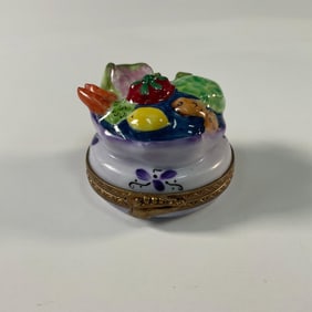 Limoges Vegetable and Fruit Bowl Theme Collectible Box