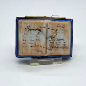 Thomas Jefferson Hand-Painted Porcelain Book Keepsake Box