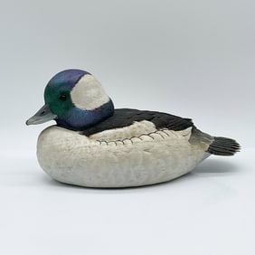Carved & Painted Bufflehead Drake Figurine, Fred C. Sheldon