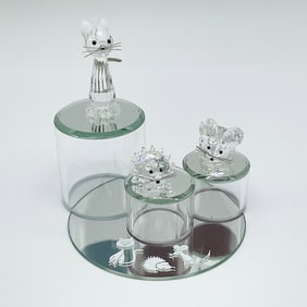 3pc Swarovski Crystal Starter Set Animal Figurines, 187512