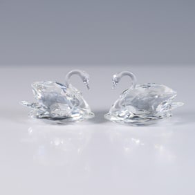 Swarovski Crystal To Cherish Swan Figurine Pair