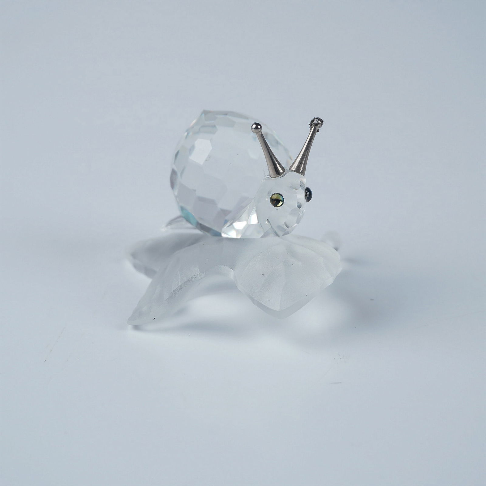 Swarovski Crystal Figurine, Snail on a Vine Leaf (1 of 5)
