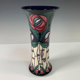 Moorcroft Pottery Tribute to Mackintosh Floral Vase