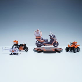 United Hatzalah Emergency Vehicle Toy Set with Stand