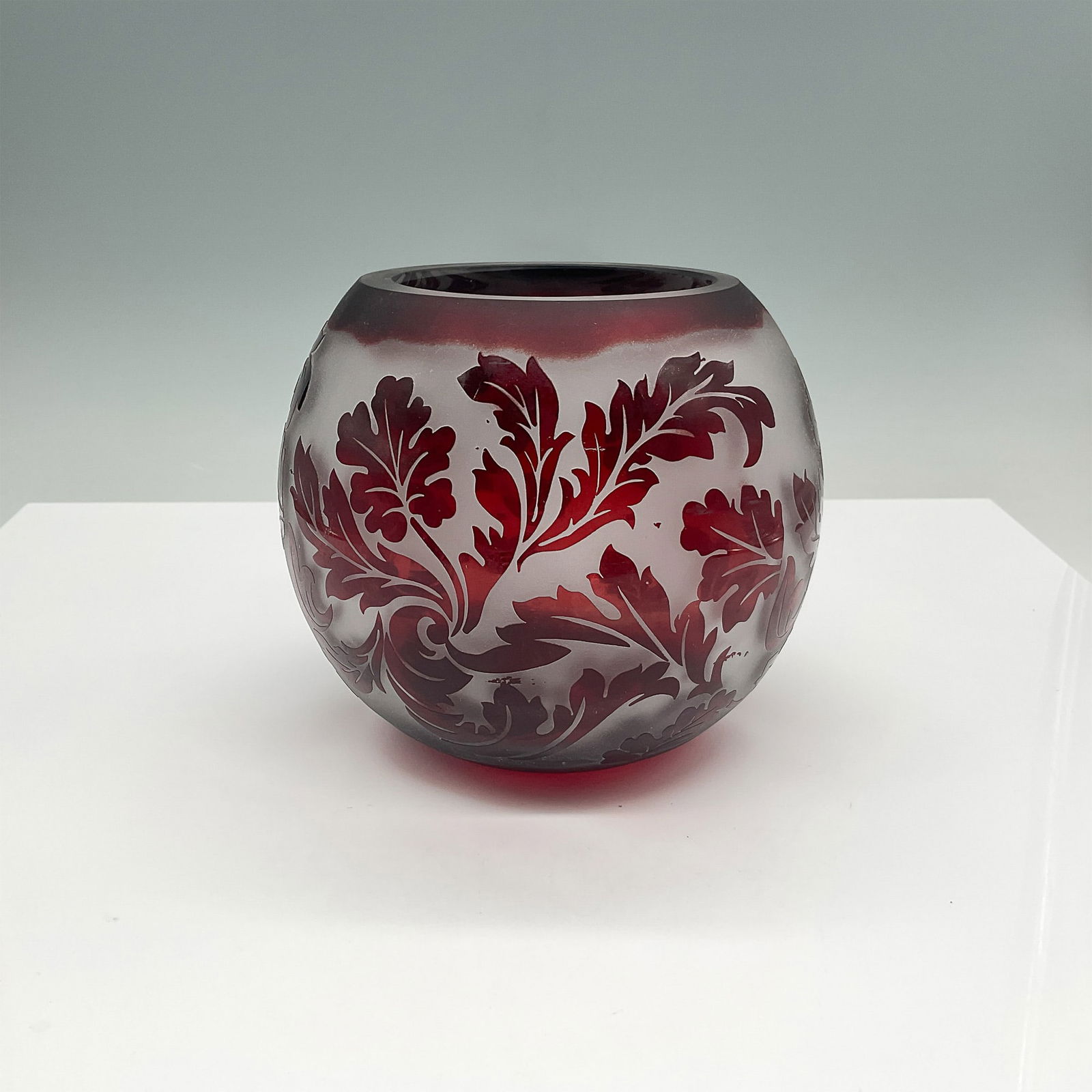 Bohemian Style Red Overlay Crystal Vase (1 of 3)