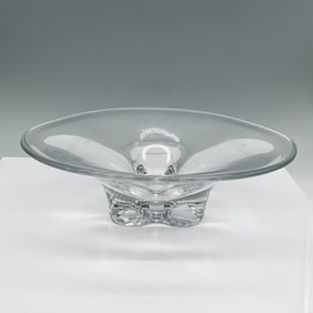 Elegant Clear Glass Bowl with Sculptural Base
