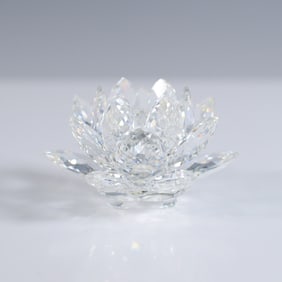 Swarovski Crystal Candle Holder, Water Lily