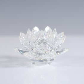 Swarovski Crystal Candleholder, Waterlily Small with Box