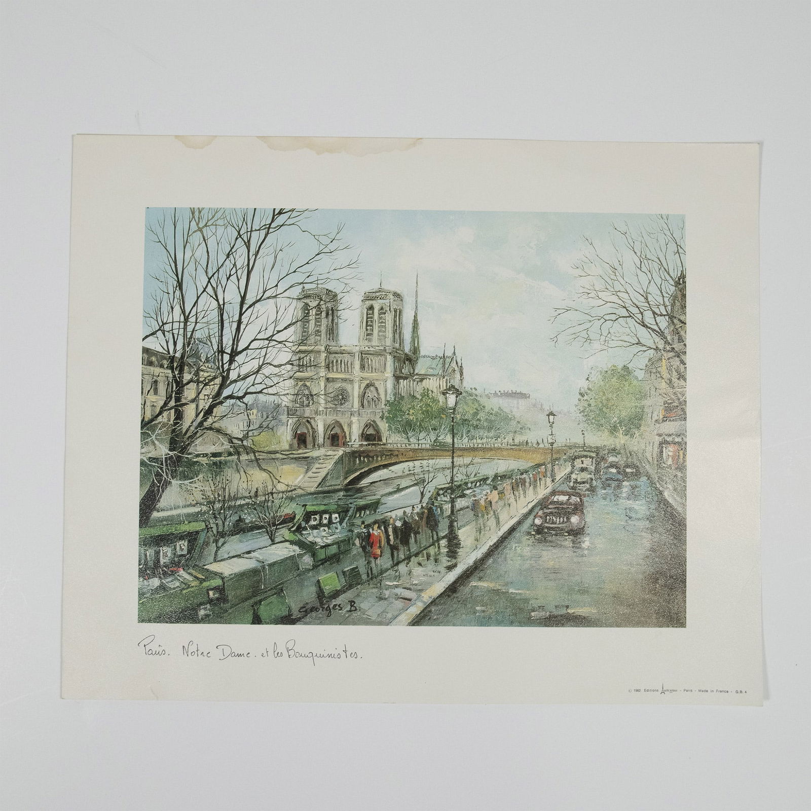Georges B, French Color Print on Paper, Notre Dame Cathedral (1 of 6)