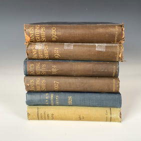 Set of 6 Jane Fighting Ships Reference Books, 1920-1929