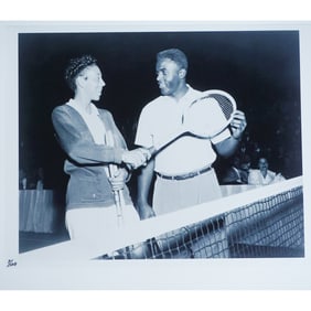 Althea Gibson & Jackie Robinson 1951 Limited Edition Photo