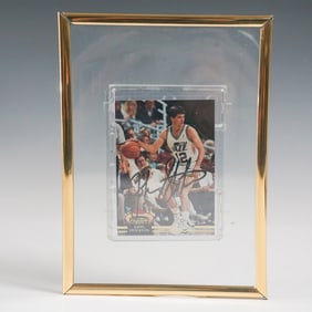 John Stockton Autographed Basketball Card