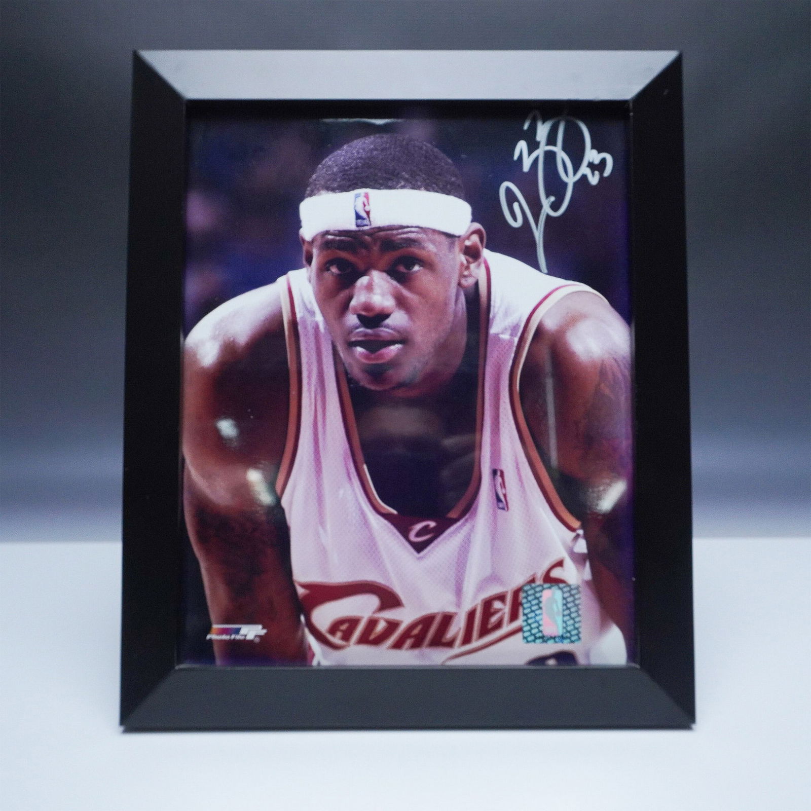 LeBron James Framed Photo Figurine, Upper Deck Signed (1 of 3)