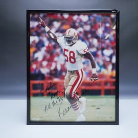 Keena Turner, San Francisco 49ers, Framed Autographed Photo