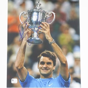 Autographed Roger Federer Photo with COA