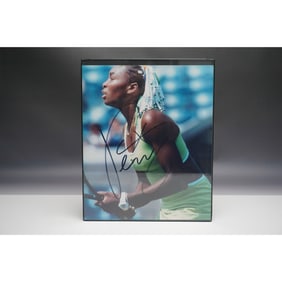 Framed Photography of Venus Williams in the 1998 US Open, Autographed