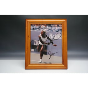 Serena Williams US Open 1998 Autographed Framed Photo with COA