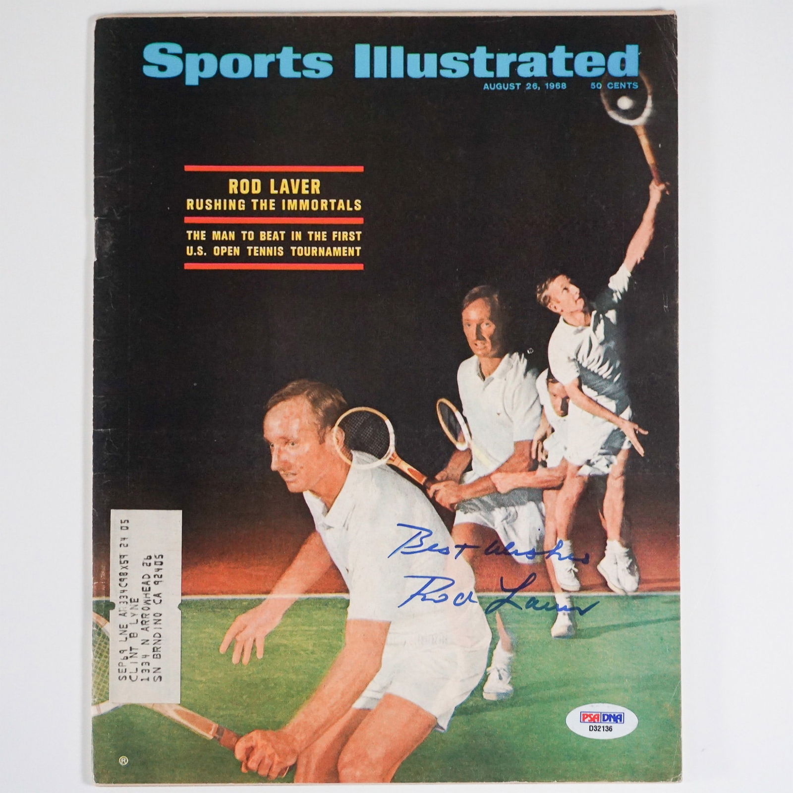 Sports Illustrated Magazine, Rod Laver Cover (1968) Signed (1 of 3)