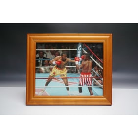 Thomas Hearns vs. Sugar Ray Leonard II, Framed Fight Photograph