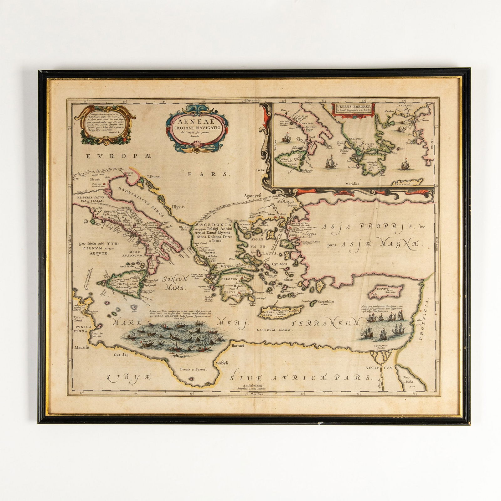 Abraham Ortelius, Antique Colored Engraving Parergon Map (1 of 9)