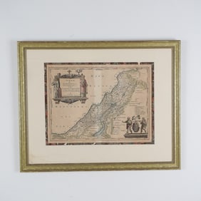 Antique Hand-Colored Map of Judaea by Tilemann Stella