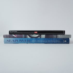 3pc Transportation and Naval Power History Book Collection