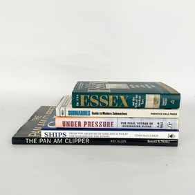 5pc Nautical and Aviation History Book Collection