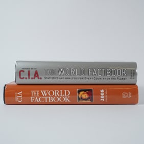 2pc CIA World Factbook Book Collection