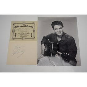Elvis Presley Signed Autograph with Photo and COA