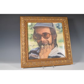 Elton John Signed Rock of the Westies Album Cover
