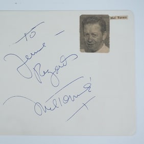Mel Torme Signed Album Page w/COA