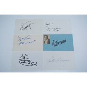 6pc Signed Autograph Cards, Jazz Musicians & Performers