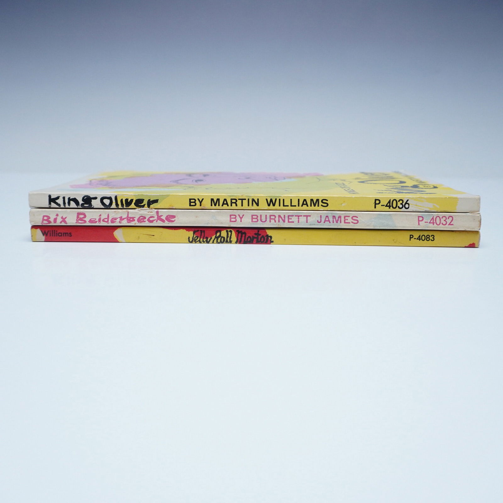 3pc Kings of Jazz Paperback Book Lot, Beiderbecke, Oliver, Morton (1 of 3)