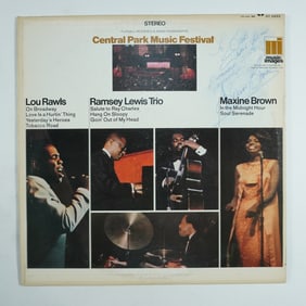 Central Park Music Festival Vinyl LP, Lou Rawls & More, Signed