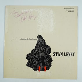 Stan Levey This Time the Drums on Me Signed LP Album