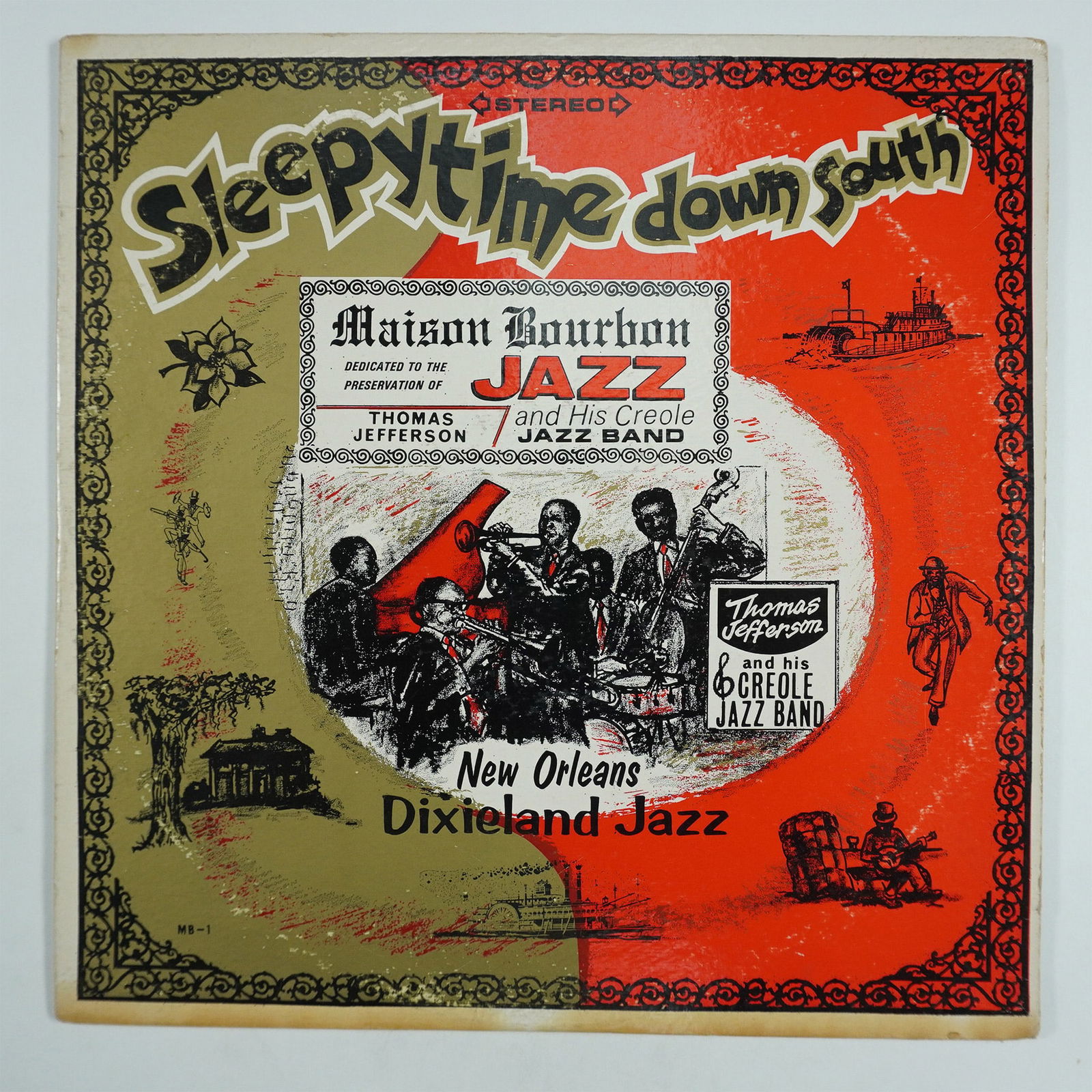 Thomas Jefferson & His Creole Jazz Band Sleepy Time Vinyl LP, Autographed: Sleepy Time Down South is a 1970 Dixieland jazz album by Thomas Jefferson and His Creole Jazz Band, released in the United States under Maison Bourbon Records. Dedicated to preserving traditional New