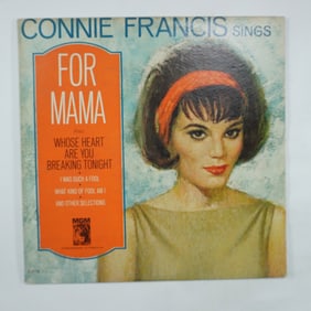 Connie Francis For Mama Vinyl LP, MGM Records