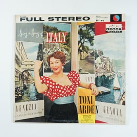 Toni Arden Sing a Song of Italy LP, Decca DL 78765