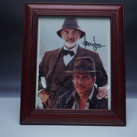 Sean Connery and Harrison Ford Indiana Jones Signed Photo