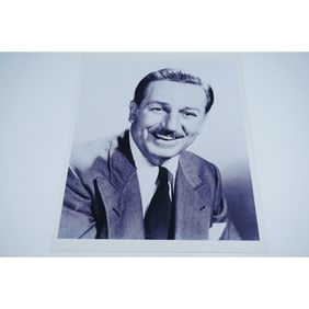 Vintage Walt Disney Black and White Portrait Photograph