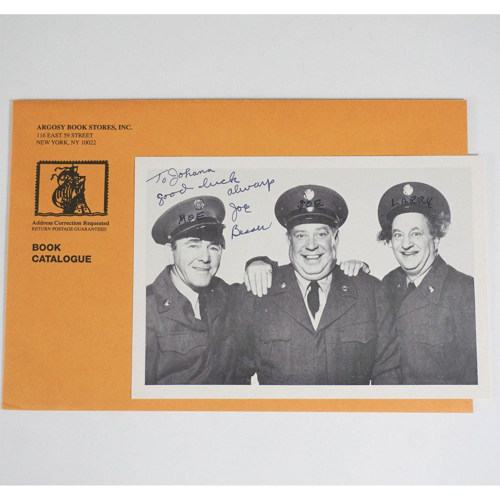Three Stooges Photograph Signed by Joe Besser (1 of 2)
