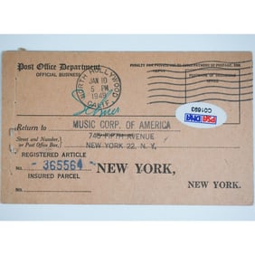 1949 Shemp Howard Signed Postal Receipt with PSA/DNA