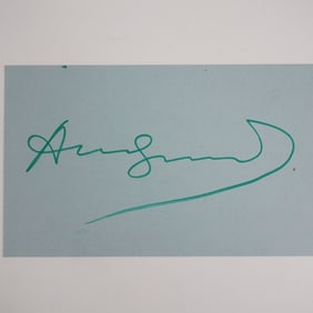 Andy Warhol Signed Card with COA