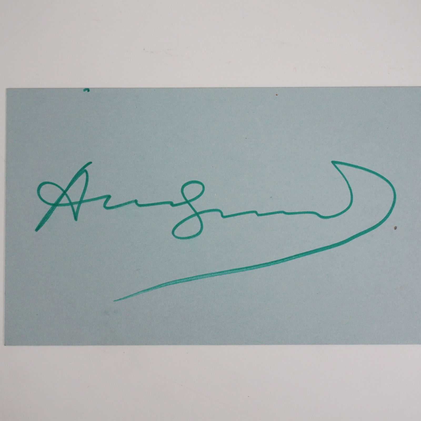 Andy Warhol Signed Card with COA (1 of 3)