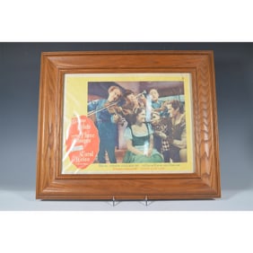 Framed Movie Lobby Card, Snow White and the Three Stooges