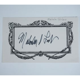 Malcolm Forbes Signed Card