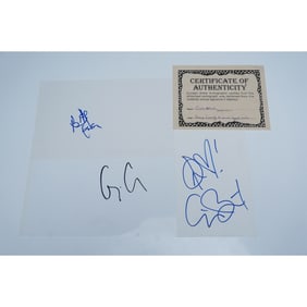 3pc George Clooney, Eric Benet & Babyface Signed in Person Cards with COA