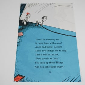 Dr. Seuss Signed Illustration Page, The Cat in the Hat