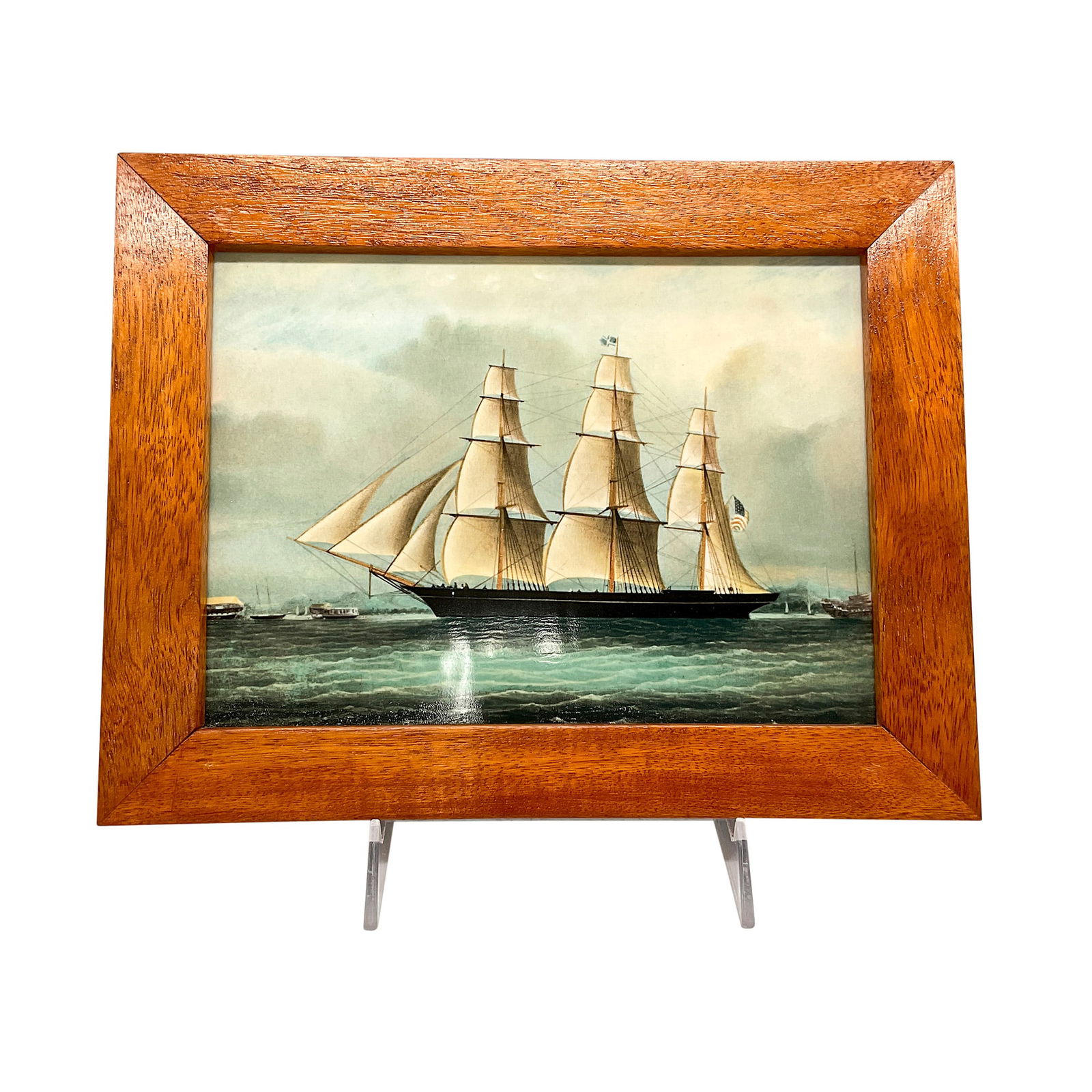 Wedgwood Sea Witch Nautical Clipper Porcelain Plaque: This beautifully painted plaque is a reproduction of the original painting in Peabody Museum. Built in 1846 in New York and sailed her 9th and last voyage after hitting a reef in Havana. Wedgwood of E